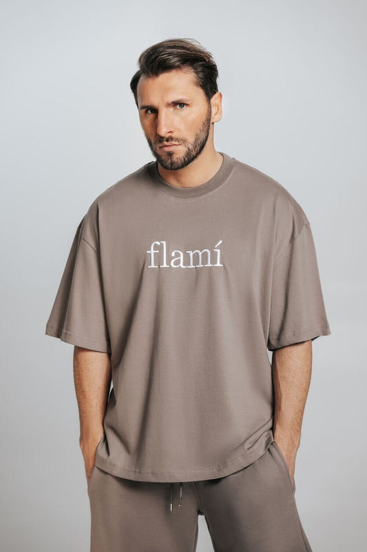 Oversized Shirt - Grey White